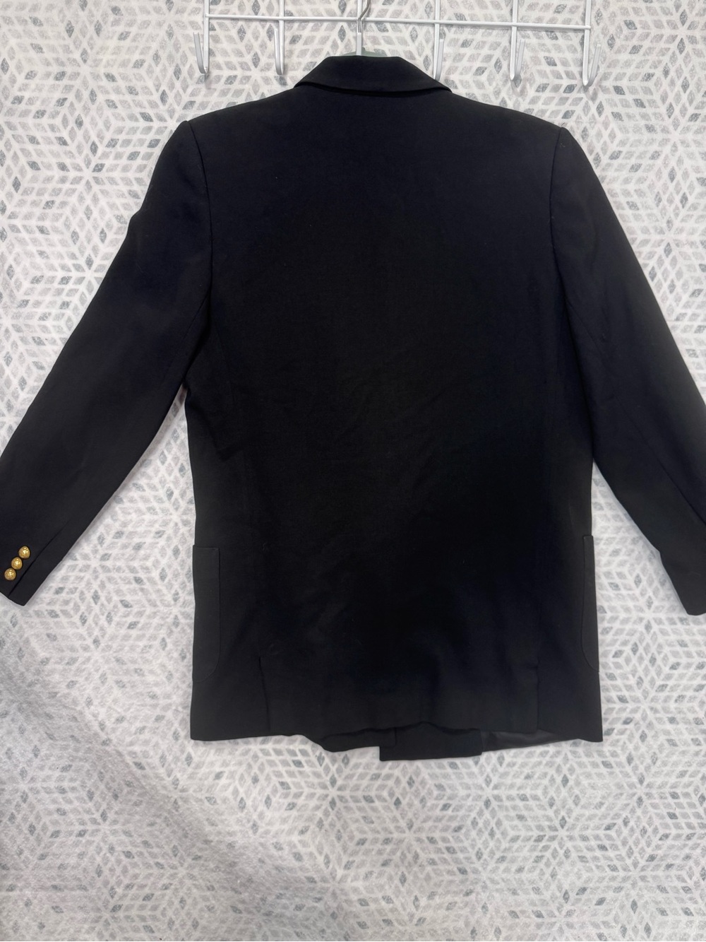 Vintage Harold’s Black Double Breasted Blazer 100% Wool Womens Sz 8 - Picture 9 of 9